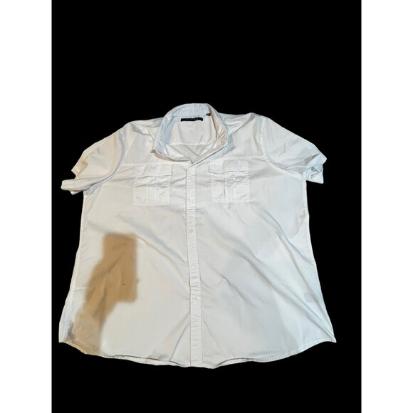Sean John White Button Down Shirt 4XB - Picture 3 of 10